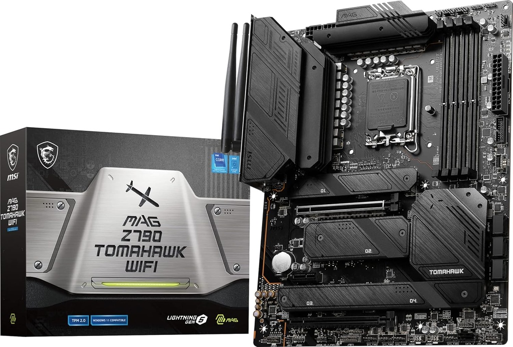 MSI MAG Z790 Tomahawk Wi-Fi DDR5 Intel Z790 Socket 1700 DDR5 7200(OC)MHz ATX Gaming Motherboard