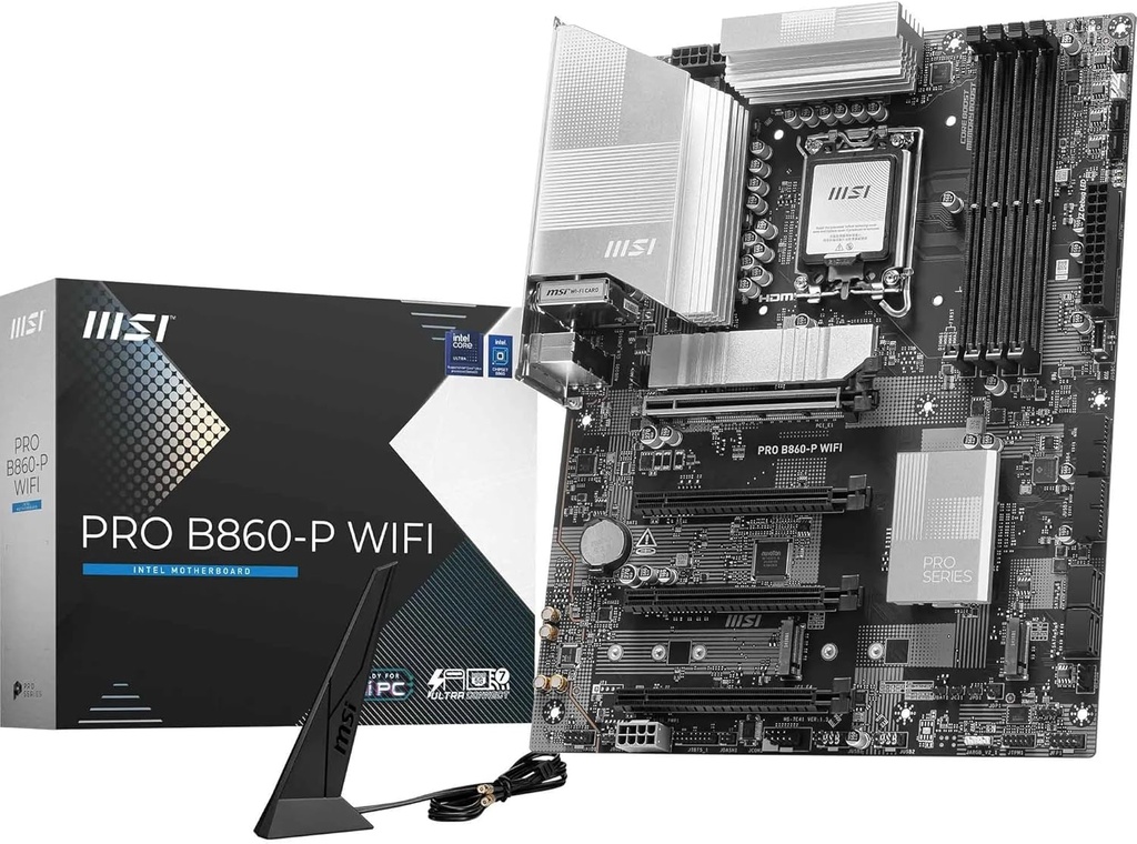 MSI Pro B860-P Wi-Fi Intel B860 Socket 1851 DDR5 8800+(OC)MHz ATX Gaming Motherboard