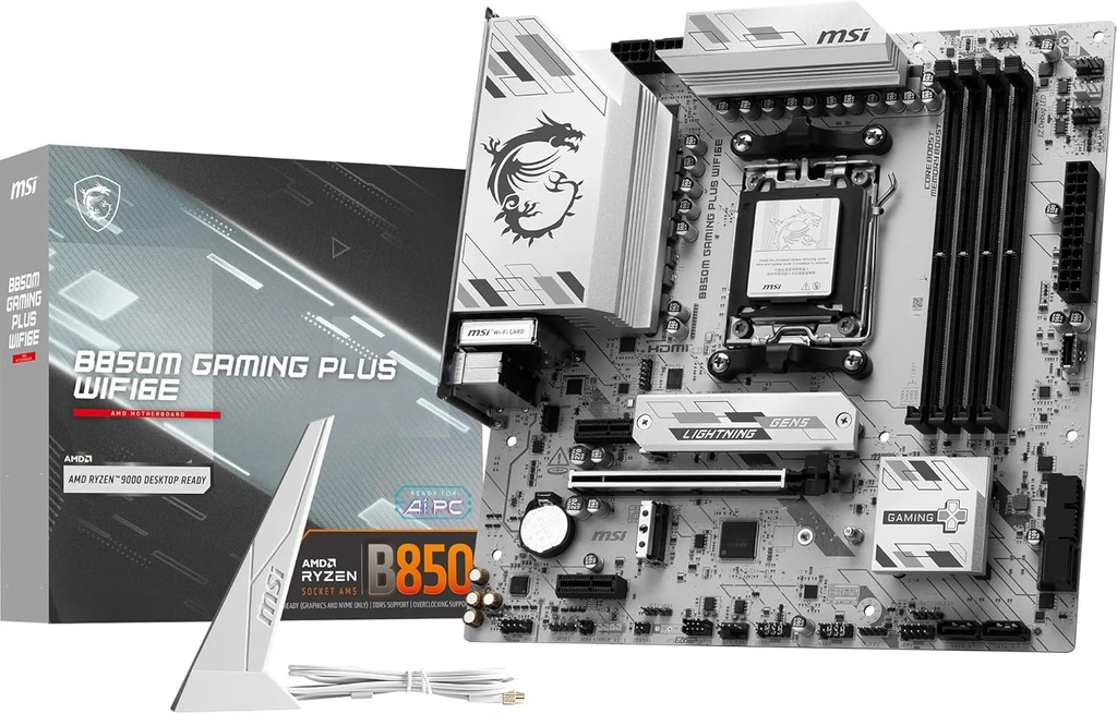 MSI B850M Gaming Plus WIFI6E DDR5 AMD B850 AM5 Socket DDR5 8200+(OC)MHz mATX Motherboard
