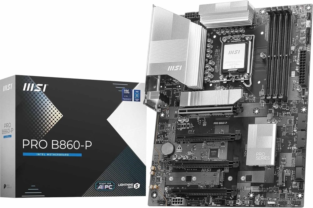 MSI Pro B860-P Intel B860 Socket 1851 DDR5 8800+(OC)MHz ATX Gaming Motherboard