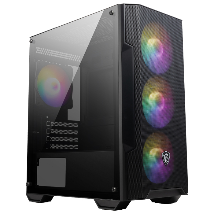MSI MAG Forge M100A Acrylic Mesh 4x120mm Auto RGB Fan USB 3.2 Micro-ATX Tower Gaming Case