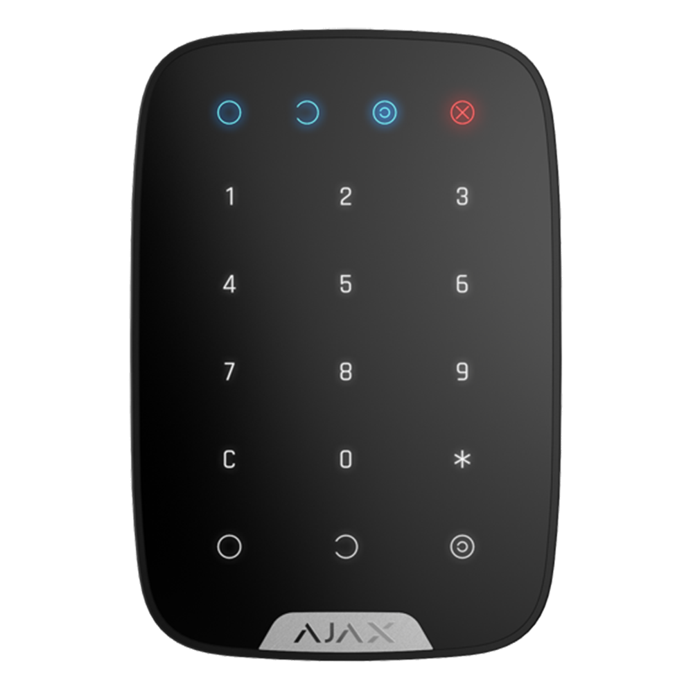 Ajax Systems 38248.12.BL1 Kablosuz Gösteri Göstergeli Tuş Takımı, Siyah