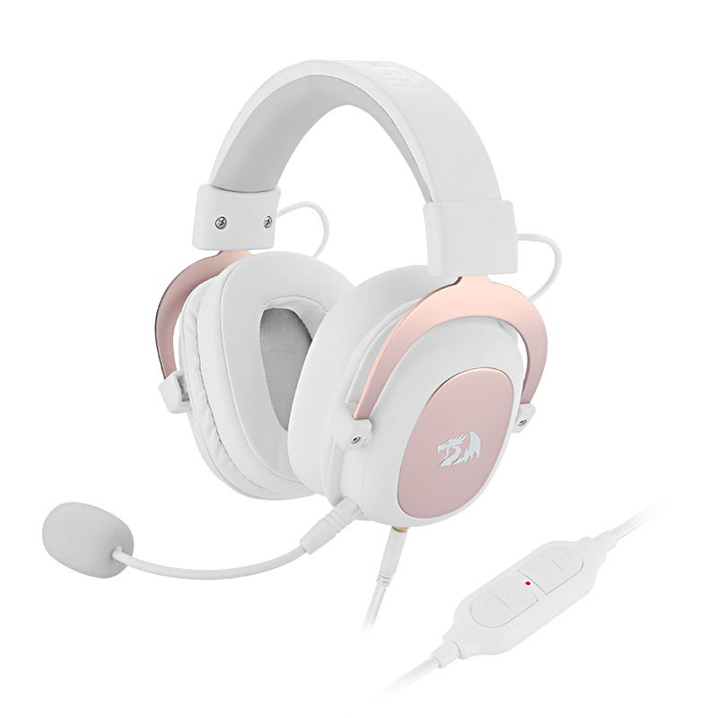 Redragon H510W Zeus 2 All In One 7.1 Surround Sound Wired Gaming Headset, White