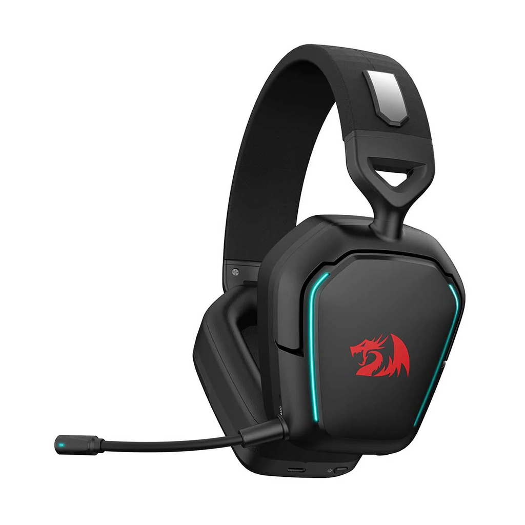 Redragon H868 Mira Three-Mode 7.1 Surround Sound RGB Noise Cancelling Wireless Gaming Headset, Black