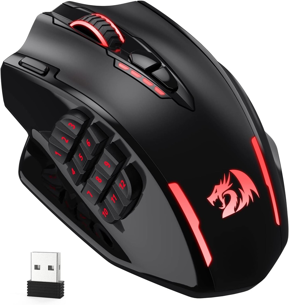Redragon Impact Elite M913 RGB USB 2.4G Wireless 16000 DPI 16-Button Programmable Gaming Mouse