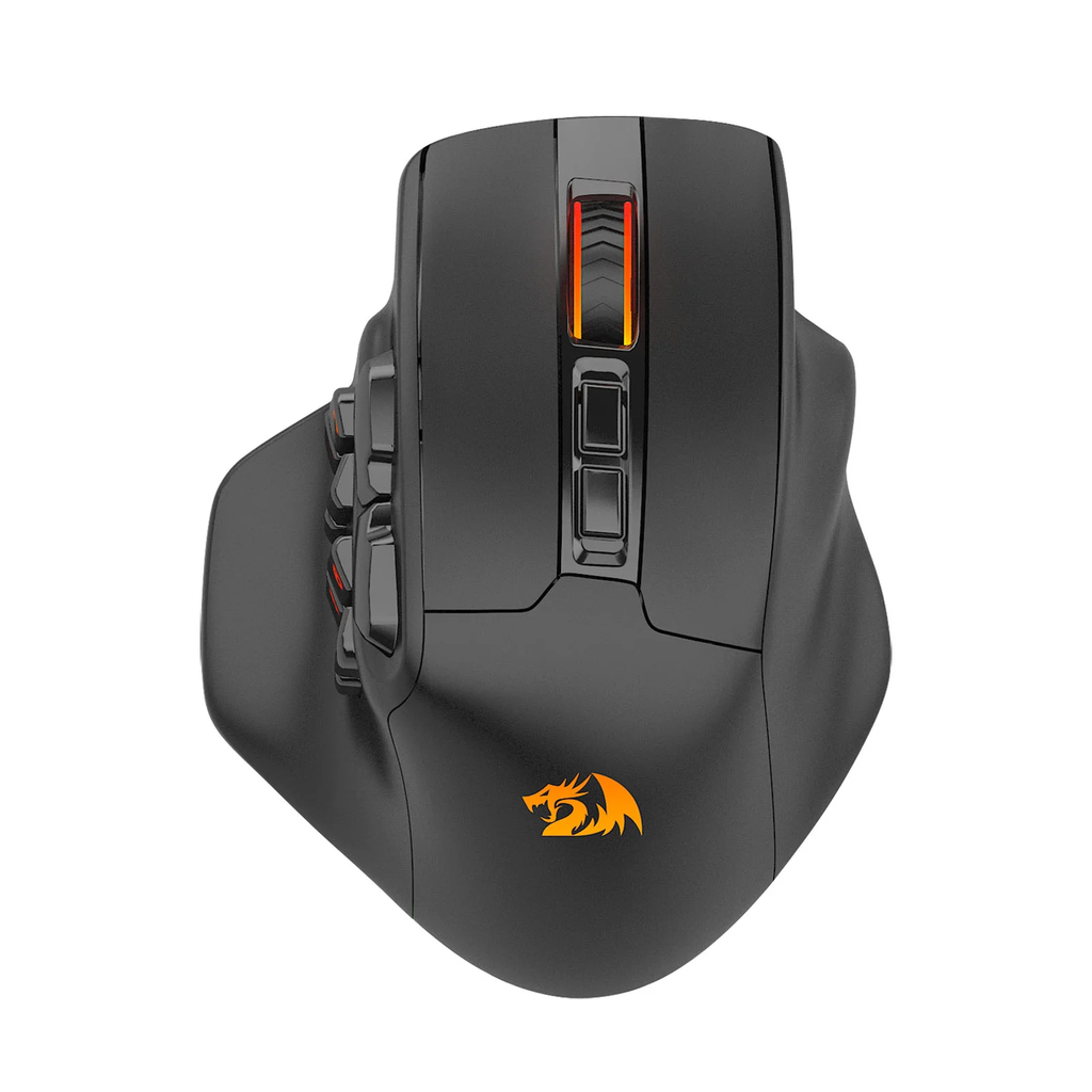 Redragon M811 RGB Pro Wireless Gaming Mouse with Programmable Macro Keys, Black