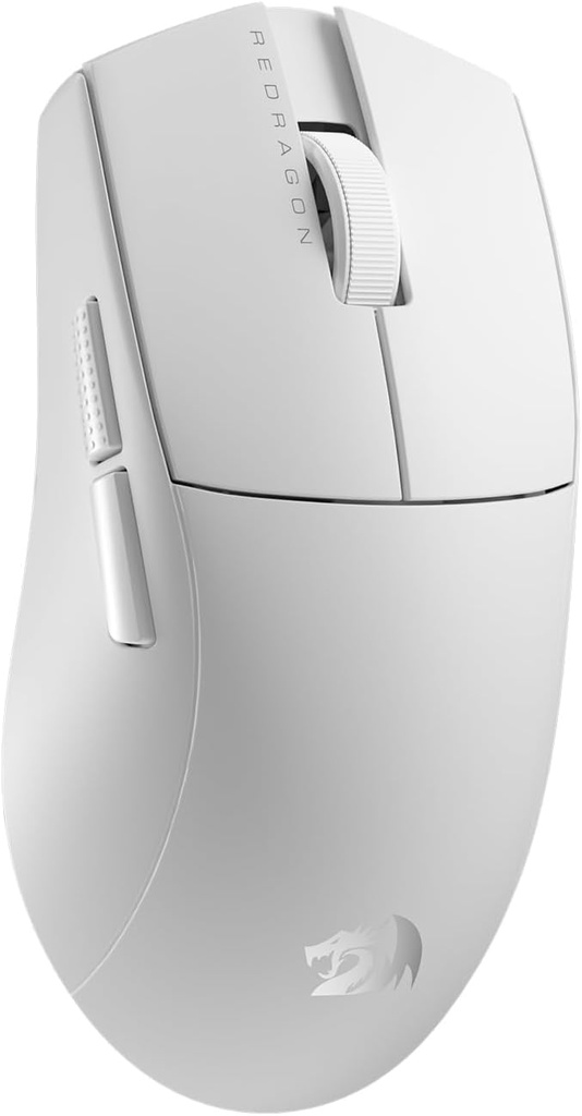 Redragon M916W Pro 1K 3-Mode Connectivity 26000 Max DPI Wireless Gaming Mouse, White