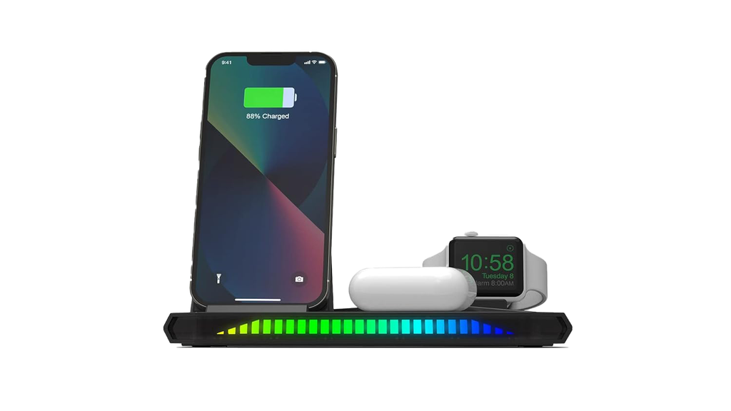 Twisted Minds TM-G9 3-in-1 Dual Fog-Protected 15W Fast Wireless Charging Station