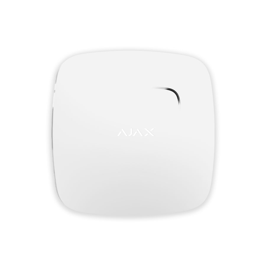Ajax Systems 8105.10.WH1 FireProtect Jeweller Kablosuz Duman ve Isı Dedektörü, Beyaz