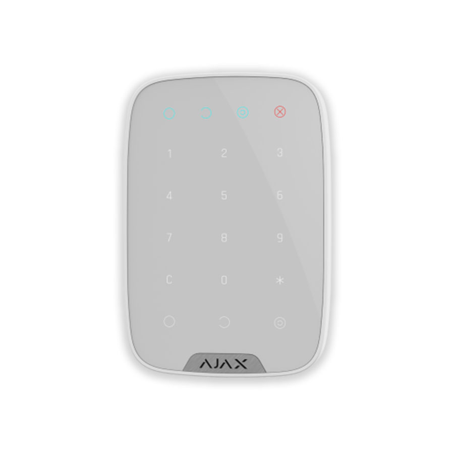 Ajax Systems 38249.12.WH1 Wireless Touchscreen Keypad, White