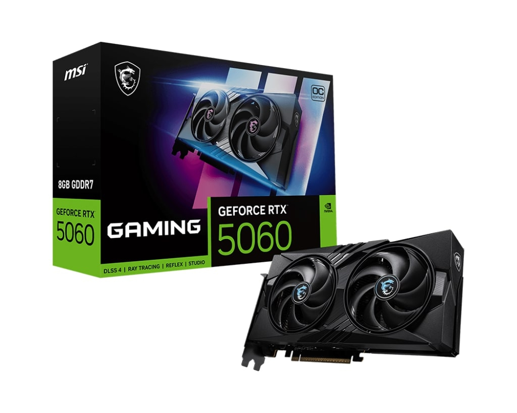 MSI GeForce RTX 5060 8G Ventus 2X OC GDDR7 128Bit DX12 Gaming Graphics Card, White
