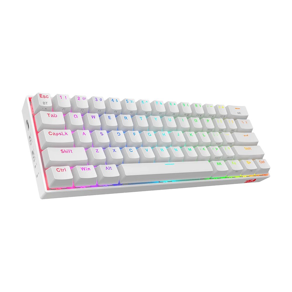 Redragon Draconic K530 Pro RGB 60% TKL Brown Switch TR Wireless Mechanical Gaming Keyboard, White