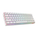 Redragon Draconic K530 Pro RGB %60 TKL Brown Switch TR Kablosuz Mekanik Oyuncu Klavyesi, Beyaz