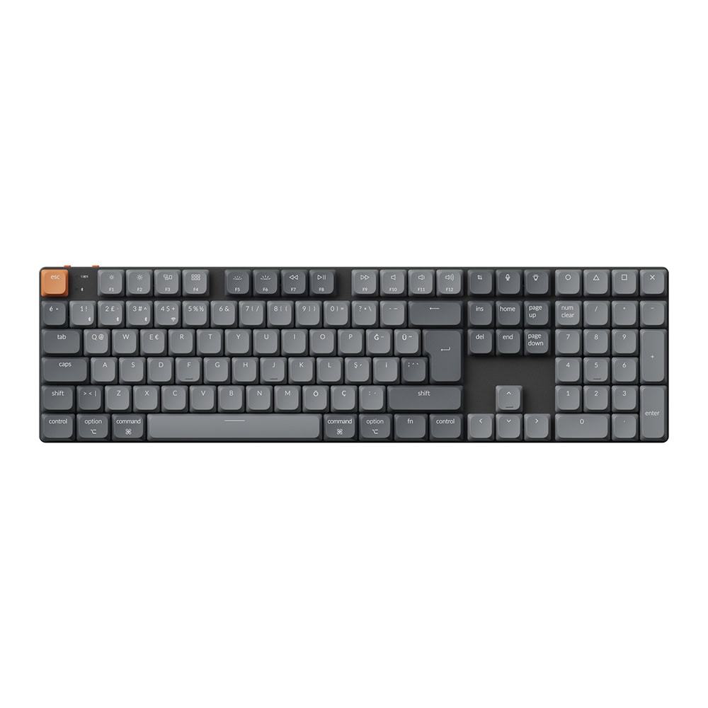 Keychron K5 Max K5M-H1-TR 100% RGB Red Switch Wireless TR Mechanical Carbon Black Gaming Keyboard