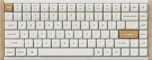 Keychron K2 HE K2H-Q1-TR Special Edition RGB TR Magnetic Switch Wireless Keyboard with Wooden Edges, White