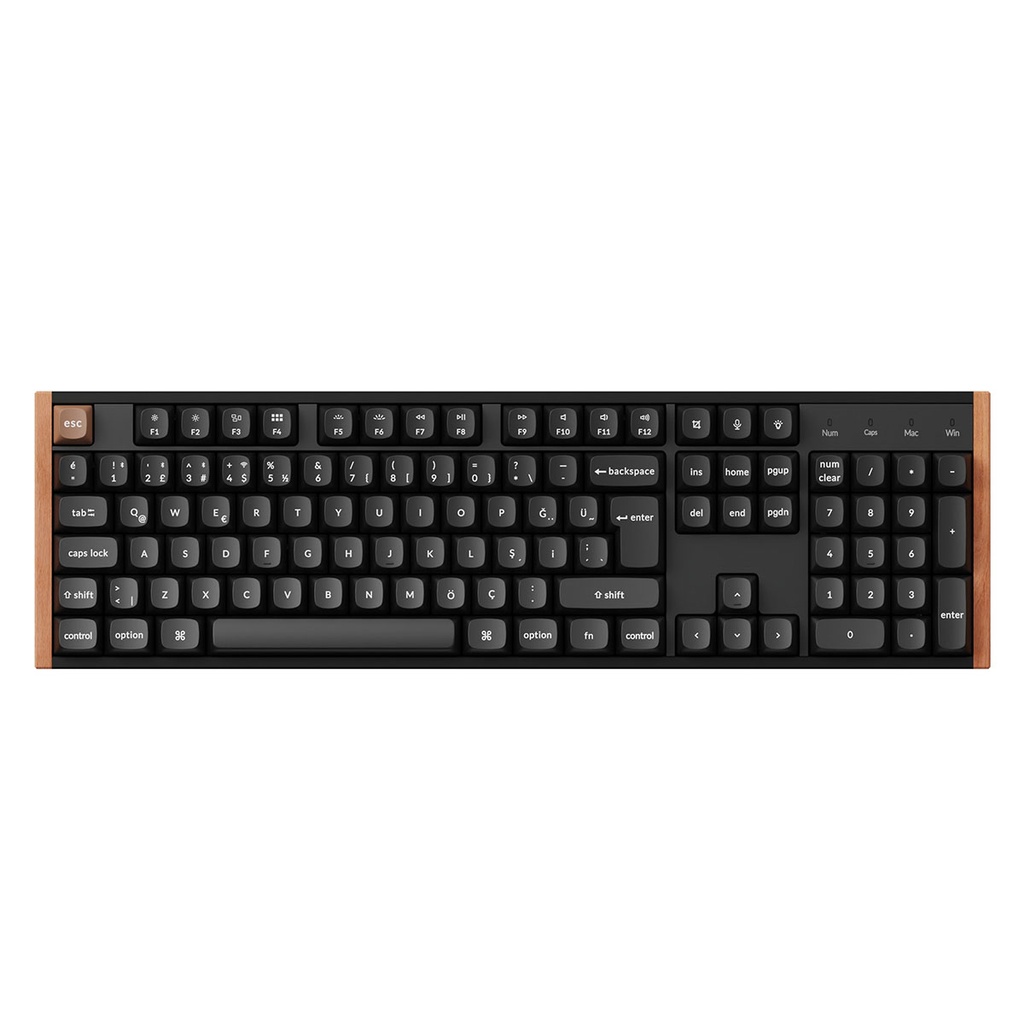 Keychron K10 HE K10H-F1-TR Switch Gateron Dual Rail Wireless TR Magnetic Gaming Keyboard, Black