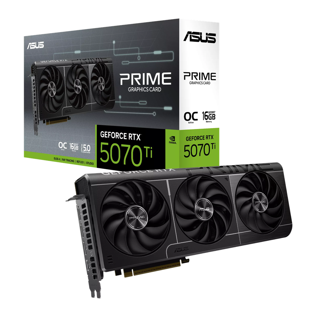 [PRIME-RTX5070TI-O16G] ASUS PRIME-RTX5070TI-O16G Prime GeForce RTX 5070 Ti 16GB GDDR7 OC Edition Graphics Card