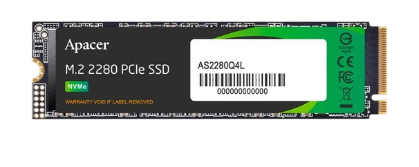 [AP256GAS2280Q4L-1] Apacer AP256GAS2280Q4L-1 AS2280Q4L 256GB PCIe Gen4x4 NVMe M.2 SSD 3300/1300MB/s