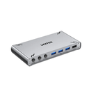 Unitek D1118AGY01-EU USB-C 10Gbps HDMI KVM Switch 2 Port 4K 30Hz 5x USB-A Split-Screen