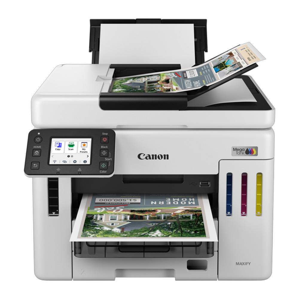 Canon MAXIFY GX7140 Refillable Ink Tank Color Multifunction Printer Wi-Fi, Fax, Ethernet, ADF, Auto Duplex Scanning