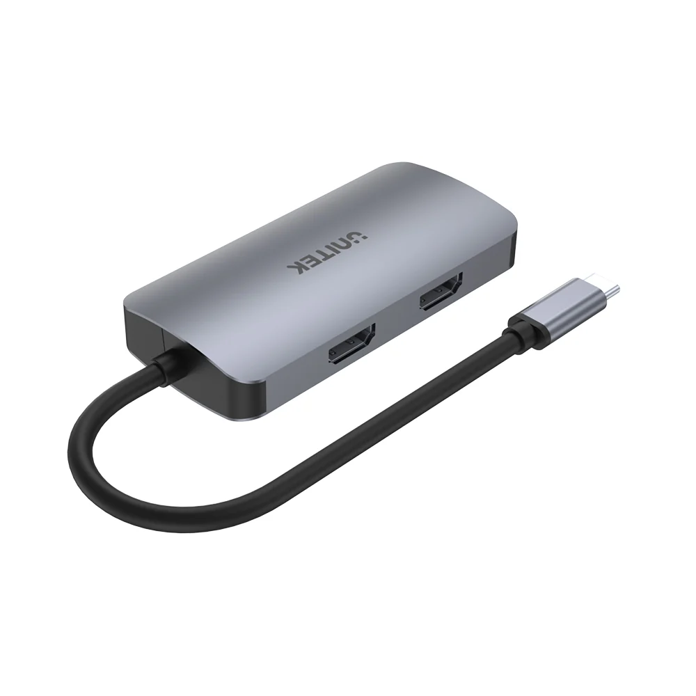 Unitek D1051A UHub P5 Trio 5-in-1 USB-C Hub HDMI, USB 3.0, Gigabit Ethernet, SD/TF Card Reader