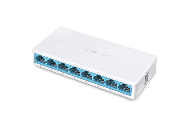 Mercusys MS108 8-Port 10/100Mbps Fast Ethernet Plastic-Cased Plug and Play Network Switch