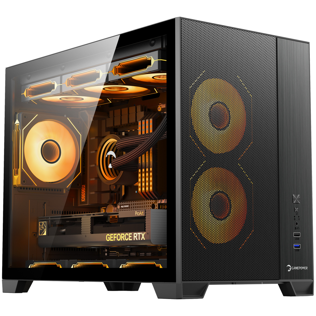 GamePower Warcry Ronin 3x ARGB Fan 750W 80+ Bronze Micro-ATX Gaming Case