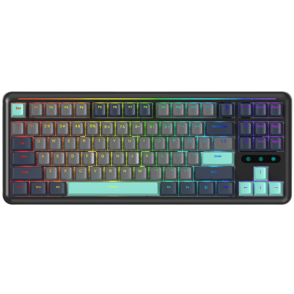 GamePower Zoom RGB Kablolu Mekanik Gaming Klavye Türkçe Q RGB Aydınlatmalı, Siyah