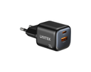 Unitek P1128ABK01-EU Zeno 20W Çift Portlu GaN Şarj Cihazı USB-C USB-A PD Hızlı Şarj