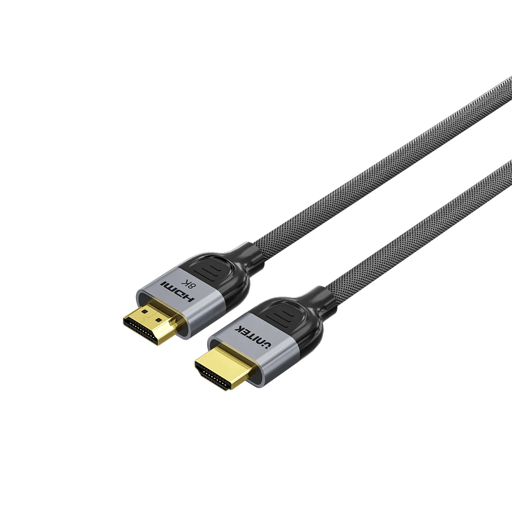 Unitek C11093RGY01-1M 8K HDMI 2.1 Örgülü Naylon Kablo 1 Metre 48Gbps HDR Destekli