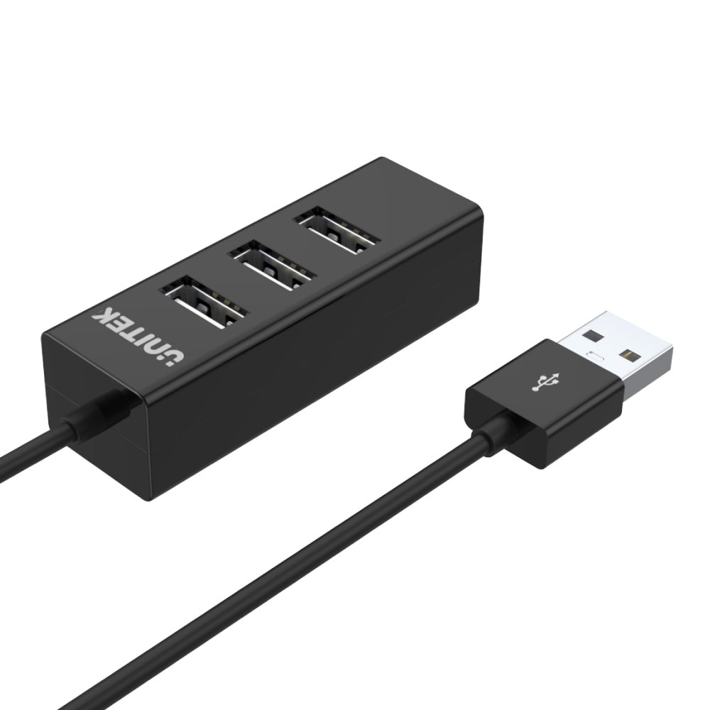 Unitek Y-2140 Type-A to 4-Port USB 2.0 Hub 80cm Cable, 480Mbps
