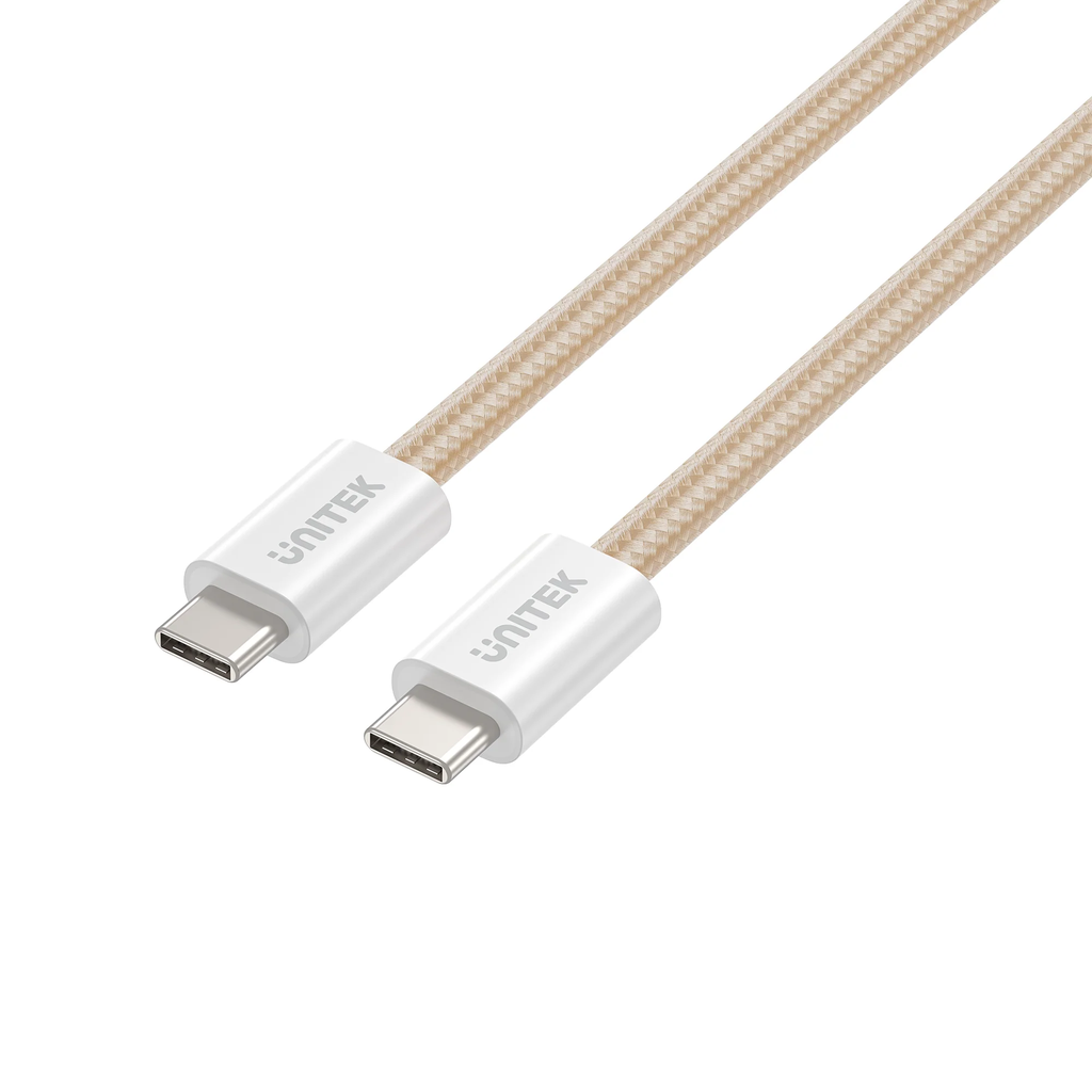 Unitek C14141ACL01-1M Type-C Manyetik Hızlı Şarj Kablosu 1 Metre Bej 100W PD Destekli