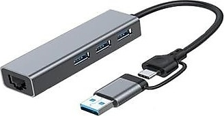 Speed ??SP-UET01 USB / Type-C 3 Port USB 3.0 Multiplier Gigabit Ethernet Converter