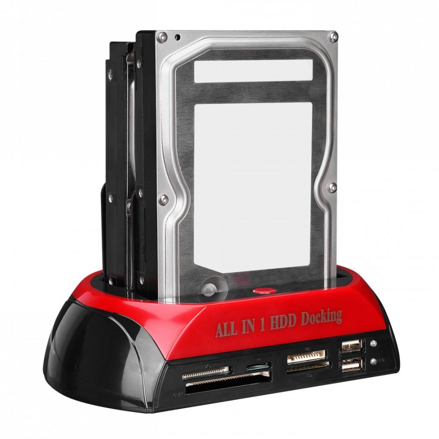 [HDC-385] Everest Harici Usb 2.0 2.5- 3.5 IDE+SATA Hdd + Kart okuyucu Dock