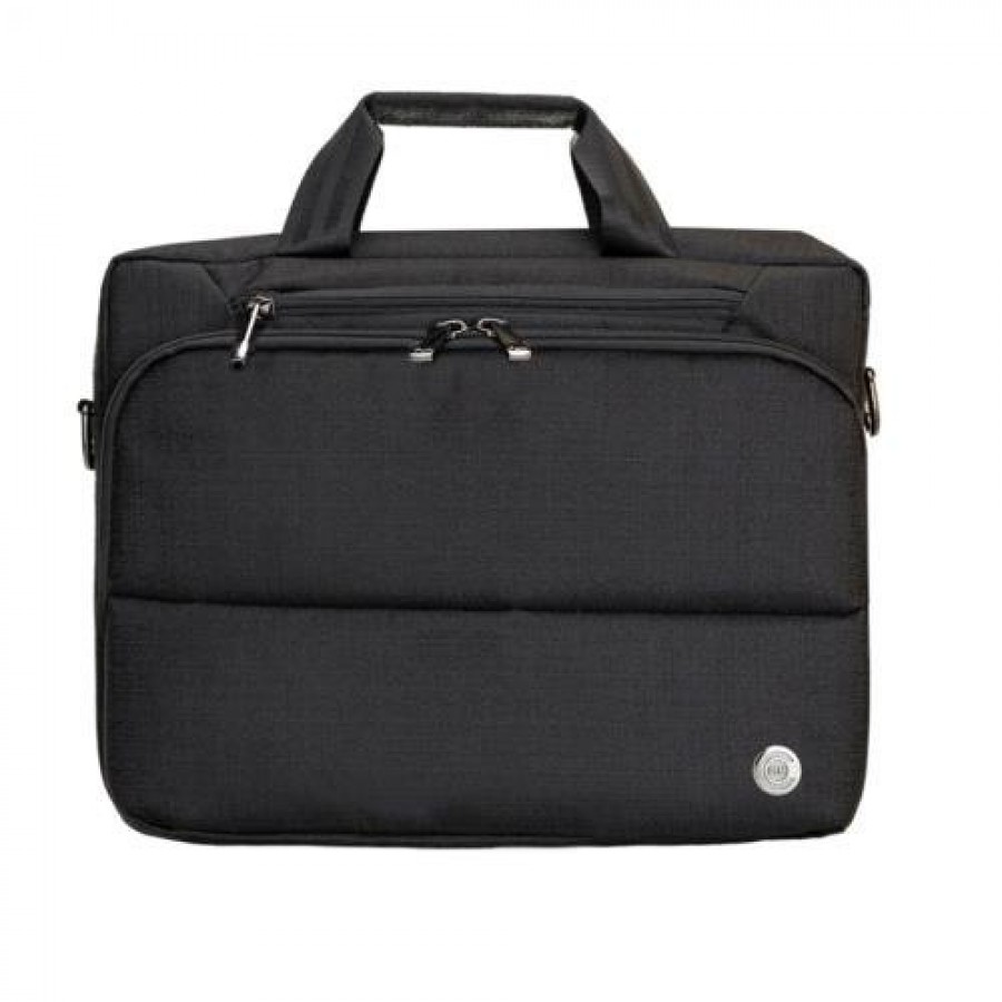 [8691051793762] PLM Tilya Black 13-14" Faux Leather Fabric Notebook Bag