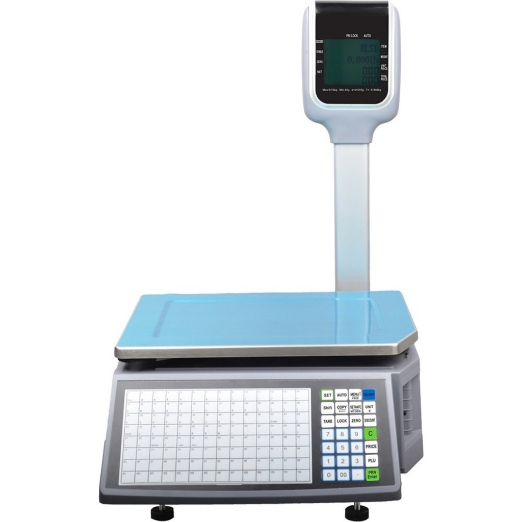 [RLS1000D] Palmx RLS1000D WSE 6-15 Kg. Scale with Barcode Printer