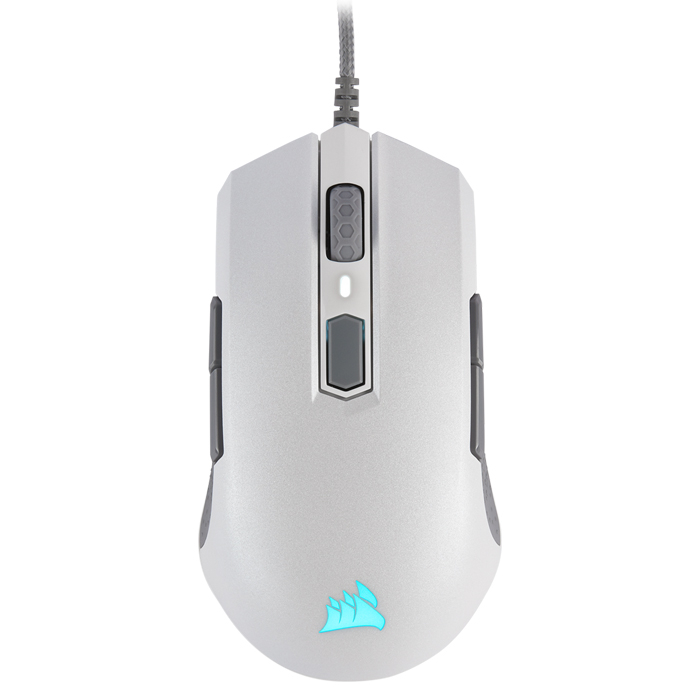 Corsair M55 RGB Pro Ambidextrous Multi-Grip 12.400 DPI 8 Tuş Optik Beyaz USB Kablolu Oyuncu Mouse