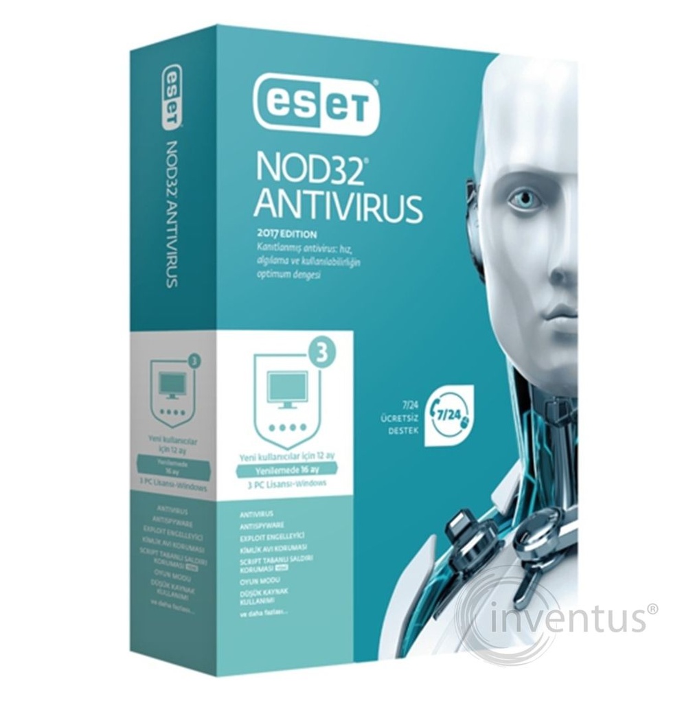 Eset NOD32 V10 Internet Security 3 User 1 Year Security, Antivirus Program