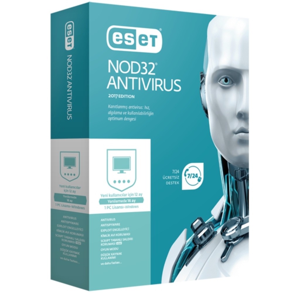 Eset NOD32 V10 Antivirus 1 User 1 Year Security, Antivirus Program