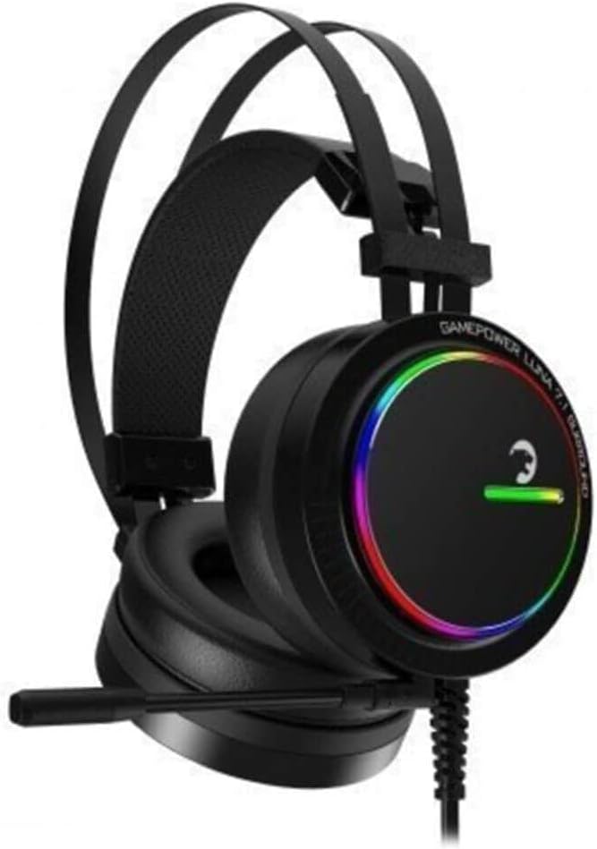 Gamepower Luna RGB 7.1 On-Ear Wired Black Gaming Headset