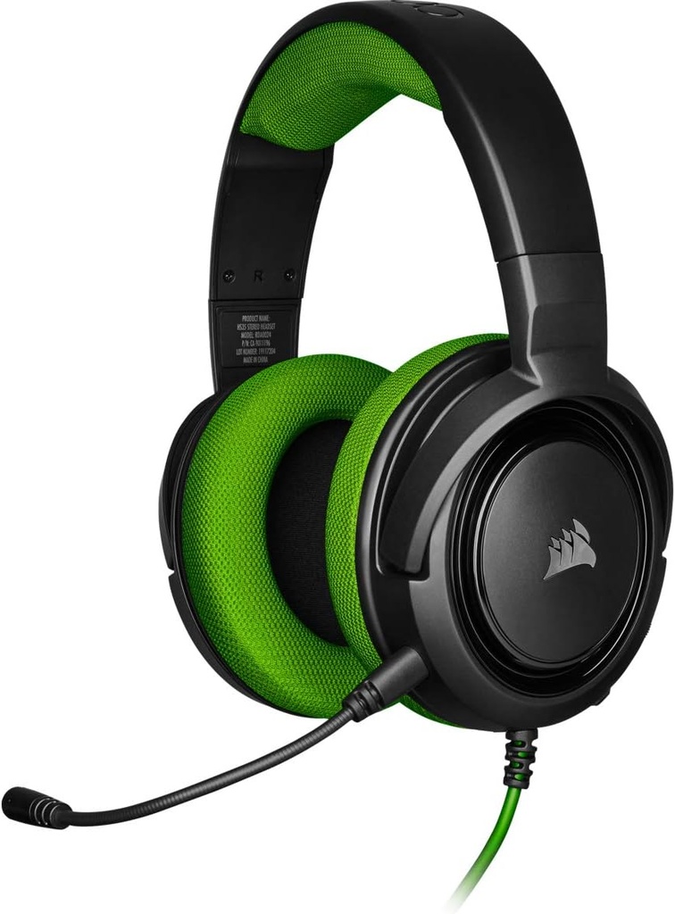 Corsair HS35 Wired Over-Ear Green Microphone Gaming Headset