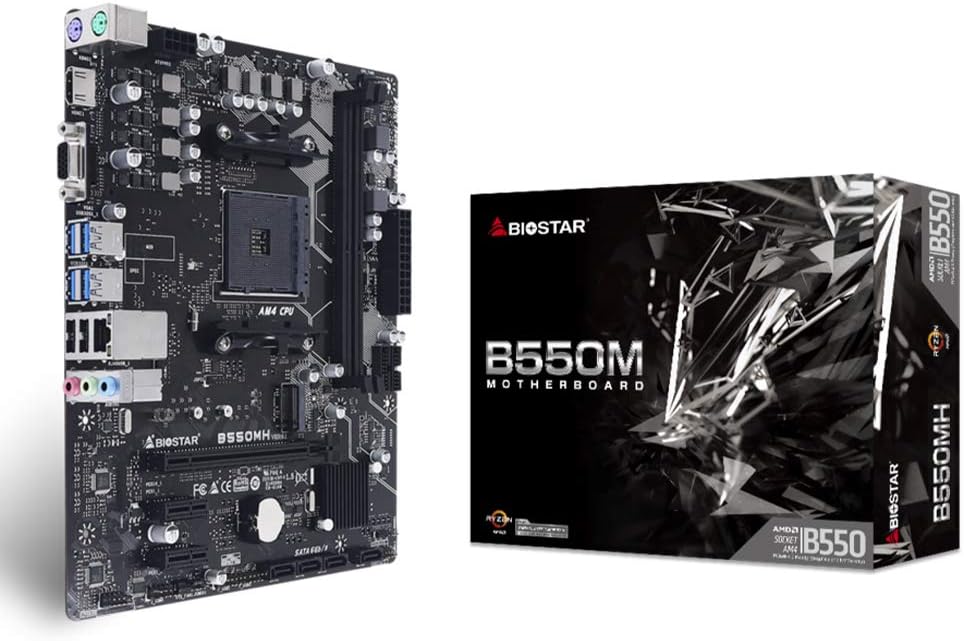 Biostar B550MH AMD AM4 DDR4 Micro ATX Motherboard