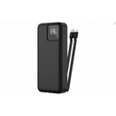 Wiwu JC-22 20.000 mAh 22.5 W Type-C Lightning Kablolu Powerbank, Siyah