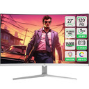 GamePower Vivid F20 27" 1500R Curved RGB 120Hz 1ms FHD Va Panel 2x2W Speaker Gaming Monitör, Beyaz