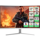 GamePower Vivid T50 27" 1500R Curved RGB 200Hz 0.5ms FHD 2x2W Speaker VA Gaming Monitör, Beyaz