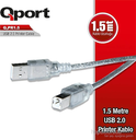 Qport Q-PR1.5 1.5 m USB 2.0 Yazıcı Kablosu