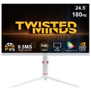 Twisted Minds Frost Serisi 24" FHD 180HZ 0.5MS Fast IPS HDMI 2.1 Oyuncu Monitor, Beyaz