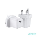 Joyroom L-P251 25W USB-C PD 3.0 Hızlı Şarj Adaptörü, Beyaz