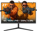 GamePower Rapid Dual 27" 0.5ms 4K 160Hz - FHD 320Hz Fast IPS RGB Pivot Speaker Oyuncu Monitörü